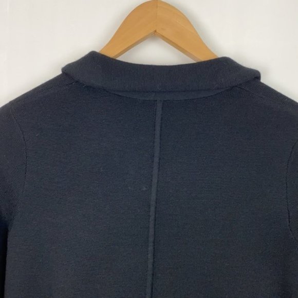 J.Crew S Coat Cardigan Black Merino Wool Vintage - Picture 12 of 13